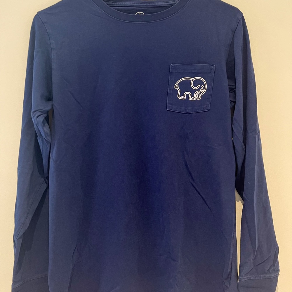 Ivory Ella Navy Blue Long-Sleeve Top
